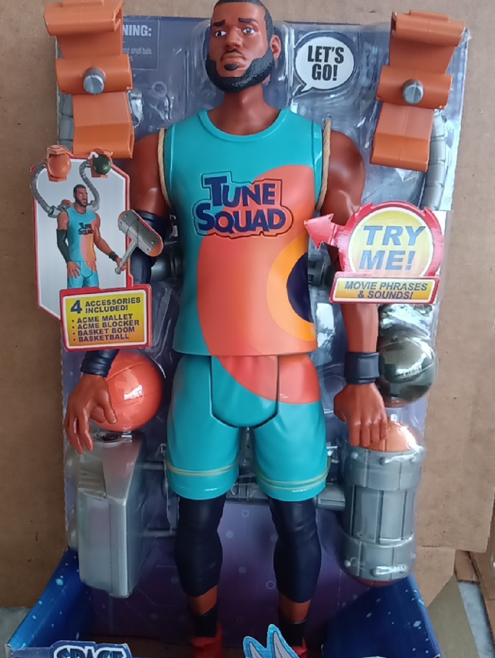 Warner Bros. Tune Squad Teal Orange Basketball Action Figure